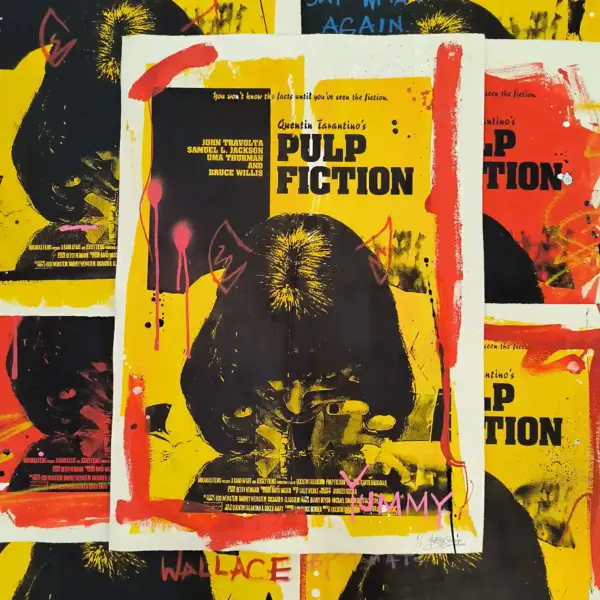 Mía Wallace (Pulp Fiction) - Retrato Print (Original painting on paper) Arte Urbano Barcelona