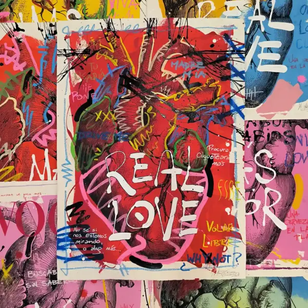 Corazón Anatómico - Retrato print (original painting on paper) Arte Urbano Barcelona