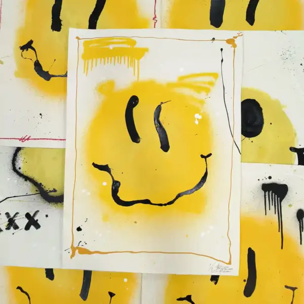 Smile - Retrato print (original painting on paper) Arte Urbano Barcelona