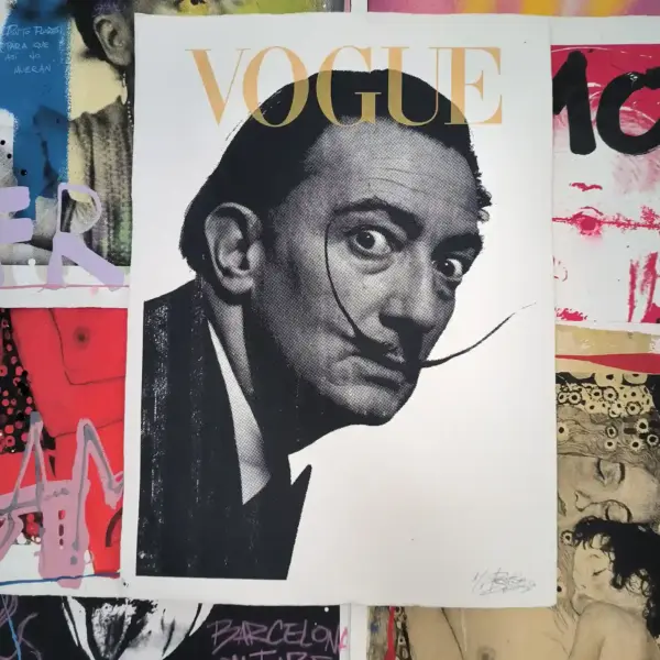 Dalí - Retrato print (Original painting on paper) Arte Urbano Barcelona