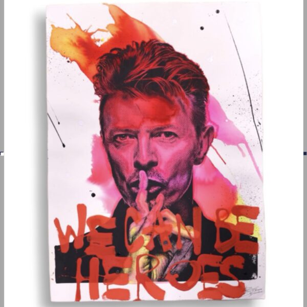 David Bowie – Obra original técnica mixta sobre papel 56x78 cm